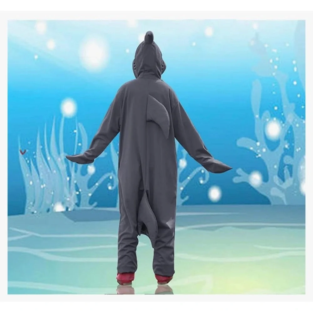 Animal Cosplay Costume Shark Adult Pajamas Size XS